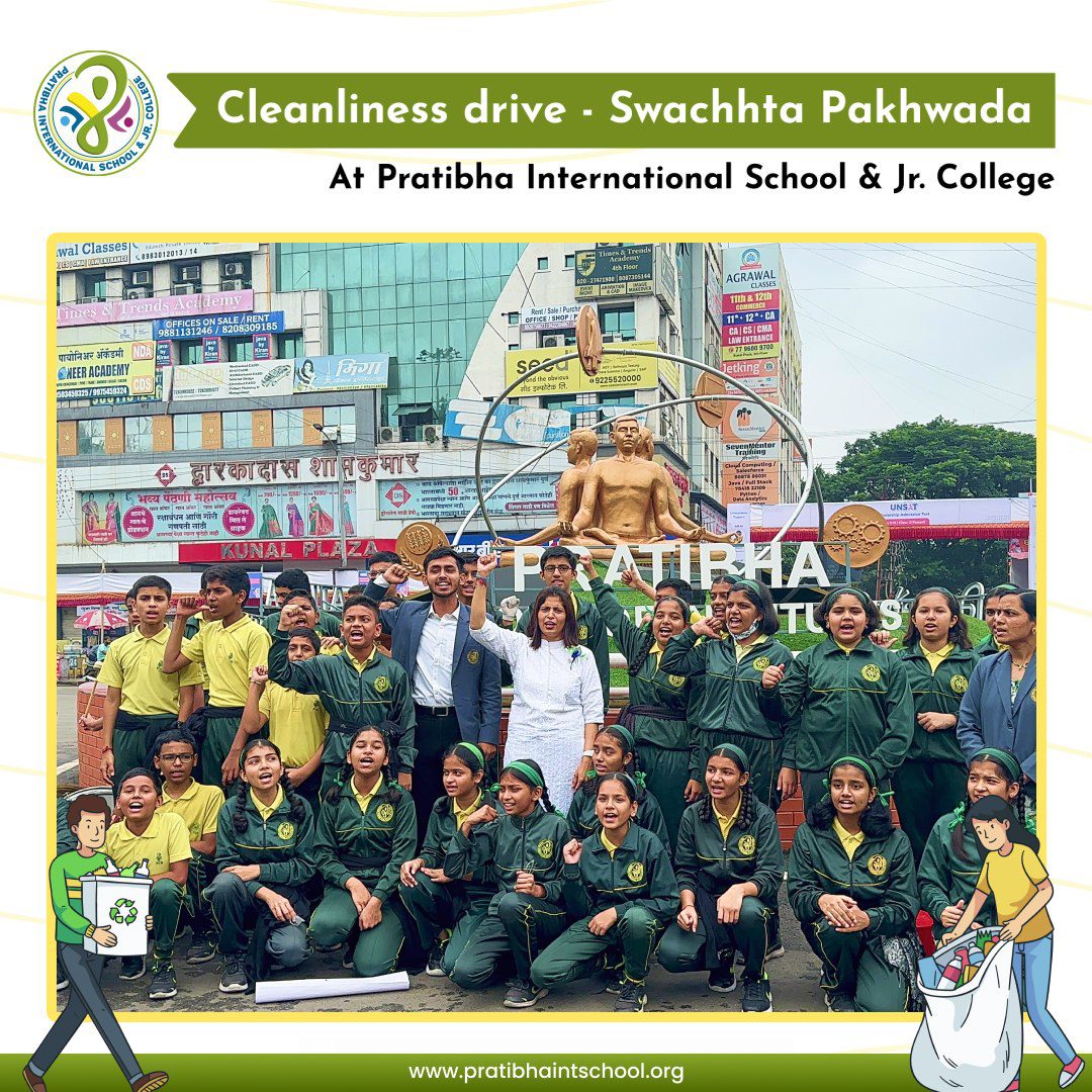 Cleanliness Drive at Pratibha International School